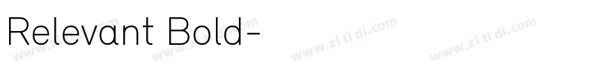 Relevant Bold字体转换